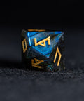URWizards D&D Labradorite Gemstone Engraved Dice Set Runes Numbers - Urwizards