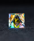 URWizards D&D Dichroic Prism Glass Gemstone Engraved Dice Set Runes Numbers - Urwizards