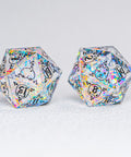 URWizards D&D Resin Opal Engraved Dice Set Dog Style - Urwizards