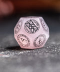 URWizards Dnd Engraved Rose Quartz Dice Set Nordic Style - Urwizards