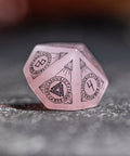 URWizards Dnd Engraved Rose Quartz Dice Set Nordic Style - Urwizards