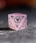 URWizards Dnd Engraved Rose Quartz Dice Set Nordic Style - Urwizards