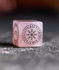 URWizards Dnd Engraved Rose Quartz Dice Set Nordic Style - Urwizards