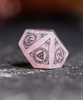 URWizards Dnd Engraved Rose Quartz Dice Set Nordic Style - Urwizards