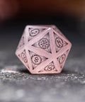 URWizards Dnd Engraved Rose Quartz Dice Set Nordic Style - Urwizards