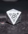 URWizards D&D White Howlite Engraved Dice Set Astrology Style - Urwizards