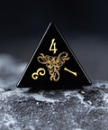 URWizards Dnd Engraved Obsidian Dice Set Cthulhu Style - Urwizards