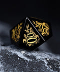 URWizards Dnd Engraved Obsidian Dice Set Cthulhu Style - Urwizards