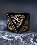 URWizards Dnd Engraved Obsidian Dice Set Cthulhu Style - Urwizards