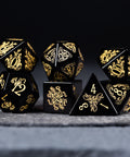 URWizards Dnd Engraved Obsidian Dice Set Cthulhu Style - Urwizards