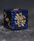 URWizards Dnd Engraved Blue Sandstone Dice Set Cthulhu Style - Urwizards
