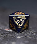 URWizards Dnd Engraved Blue Sandstone Dice Set Cthulhu Style - Urwizards