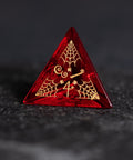 URWizards D&D Garnet Glass Engraved Dice Set Halloween Style - Urwizards