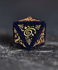 URWizards D&D Blue Sandstone Engraved Dice Set Halloween Style - Urwizards