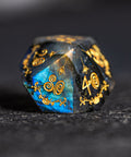 URWizards D&D Labradorite Engraved Dice Set Halloween Style - Urwizards