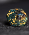 URWizards D&D Labradorite Engraved Dice Set Halloween Style - Urwizards