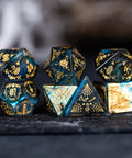 URWizards D&D Labradorite Engraved Dice Set Halloween Style - Urwizards