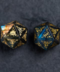 URWizards D&D Labradorite Engraved Dice Set Halloween Style - Urwizards