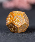 URWizards D&D Indian Agate Engraved Dice Set Halloween Style - Urwizards