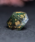 URWizards D&D Indian Agate Engraved Dice Set Halloween Style - Urwizards