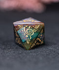 URWizards D&D Indian Agate Engraved Dice Set Halloween Style - Urwizards
