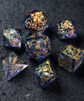 URWizards D&D Resin Night Neon Engraved Dice Set Halloween Style - Urwizards