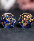 URWizards D&D Resin Night Neon Engraved Dice Set Halloween Style - Urwizards