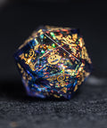 URWizards D&D Resin Night Neon Engraved Dice Set Halloween Style - Urwizards