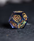 URWizards D&D Resin Night Neon Engraved Dice Set Halloween Style - Urwizards