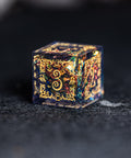 URWizards D&D Resin Night Neon Engraved Dice Set Halloween Style - Urwizards