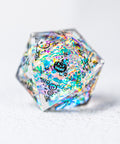 URWizards D&D Resin Opal Engraved Dice Set Halloween Style - Urwizards