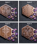 URWizards Engraved Walnut D&D Dice Box Celtic - Urwizards