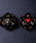 URWizards D&D Obsidian Engraved Dice Set Pixel Art RPG - Urwizards