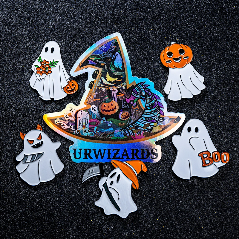 URWizards D&D Amethyst Engraved Dice Set Halloween Style - Urwizards