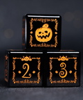URWizards D&D Obsidian Engraved Dice Set Halloween Style - Urwizards