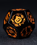 URWizards D&D Obsidian Engraved Dice Set Halloween Style - Urwizards