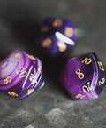 URWizards D&D Purple Agate Gemstone Engraved Dice Set - Urwizards