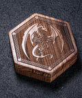 URWizards Engraved Walnut D&D Dice Box Dragon - Urwizards