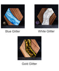 URWizards Walnut & Resin D&D Dice Box White Glitter - Urwizards
