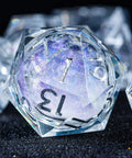 URWizards D&D Starry Liquid Heart Resin Engraved Dice Set Ice Cube - Urwizards
