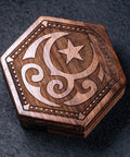 URWizards Engraved Walnut D&D Dice Box Moon - Urwizards