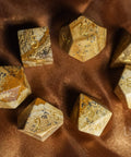 URWizards Dnd Picture Jasper Gemstone Engraved Dice Set - Urwizards