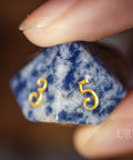 URWizards Dnd Blue Vein stone Engraved Dice Set - Urwizards