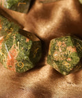 URWizards Dnd Unakite Gemstone Engraved Dice Set - Urwizards