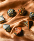 URWizards Dnd Bloodstone Gemstone Engraved Dice Set - Urwizards