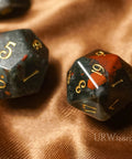 URWizards Dnd Bloodstone Gemstone Engraved Dice Set - Urwizards