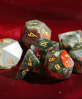 URWizards Dnd Bloodstone Gemstone Engraved Dice Set - Urwizards