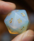 URWizards Dnd Opalite Gemstone Engraved Dice Set - Urwizards