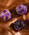 URWizards Engraved Amethyst Dice Astro/Divination Dice - Urwizards