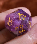 URWizards Engraved Amethyst Dice Astro/Divination Dice - Urwizards
